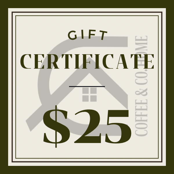 Coffee & Co Customized Engraving Gift Certificate
