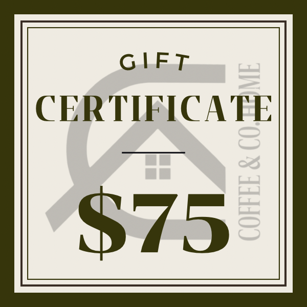 Coffee & Co Customized Engraving Gift Certificate