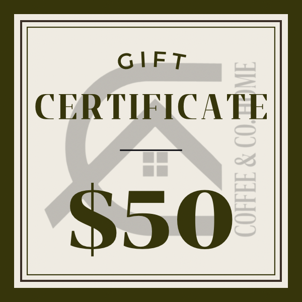 Coffee & Co Customized Engraving Gift Certificate