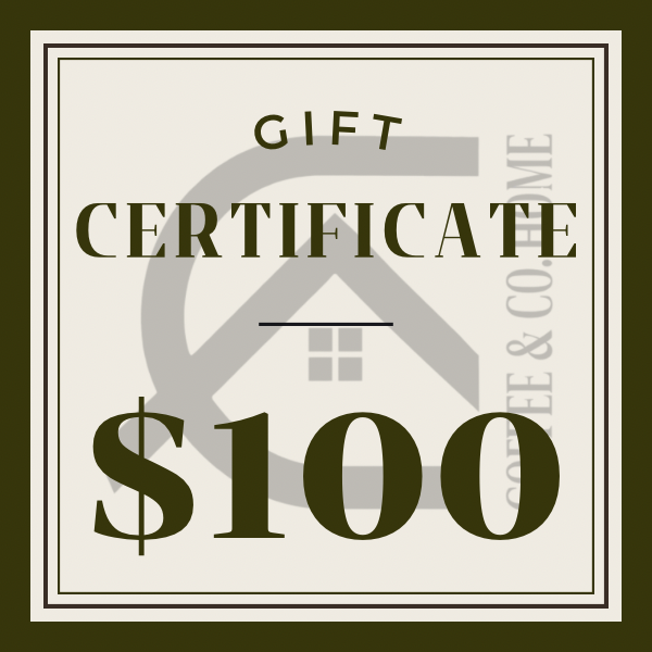 Coffee & Co Customized Engraving Gift Certificate