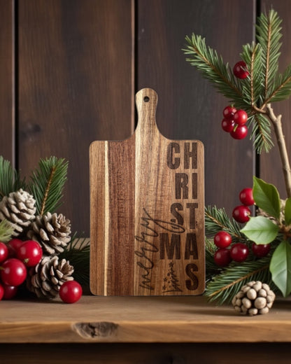 Acacia Wood Cutting & Charcuterie Board | 8x15.5 inches | Custom Engraving Available | Price Includes your choice of Engraving