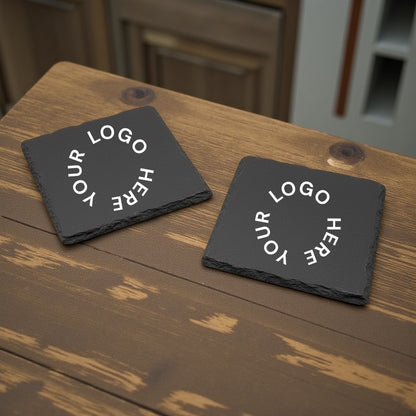 Engraved Slate Coasters | Company and Closing Gifts | Set of 2 or 4
