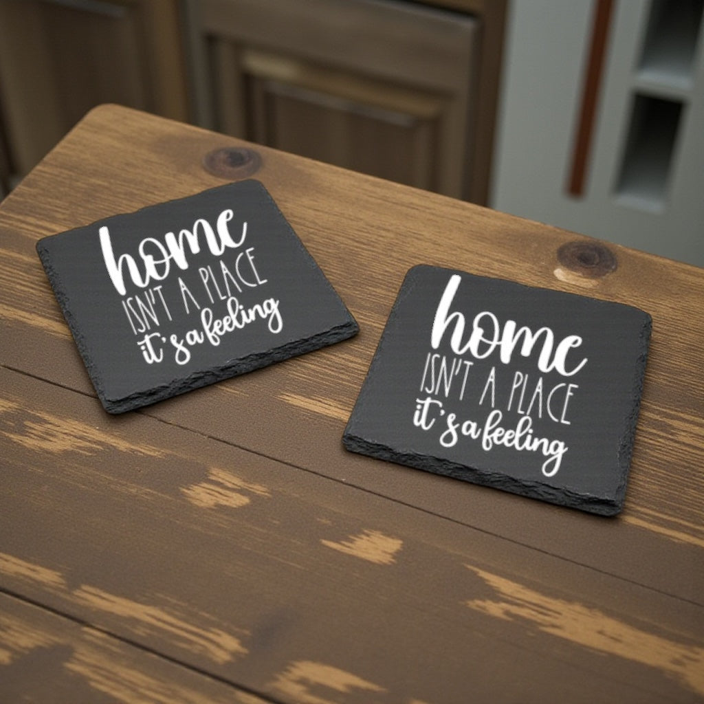 Engraved Slate Coasters | Company and Closing Gifts | Set of 2 or 4