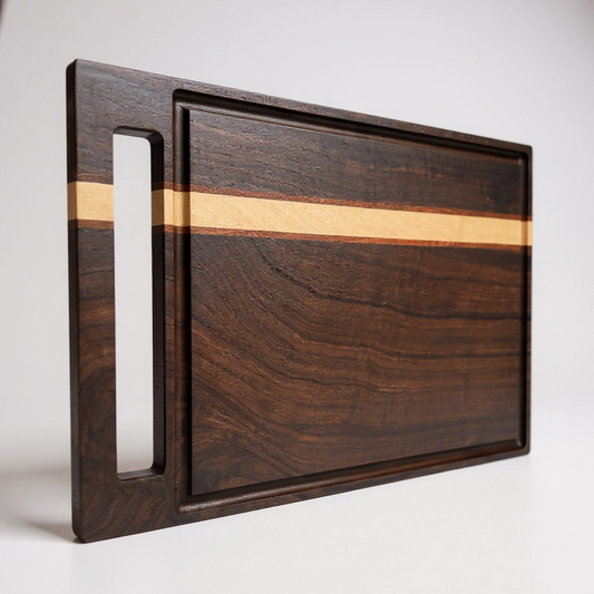 12x18 Walnut Cutting Board with Handle & Juice Groove