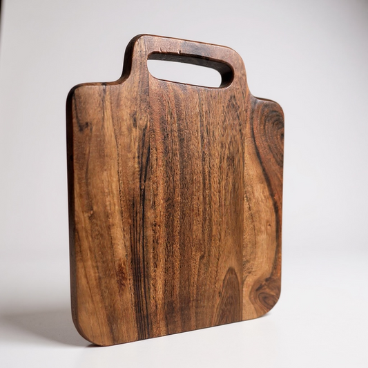 Acacia Wood Cutting Board | 10” x 8” (Includes Handle) | Custom Engraving Optional