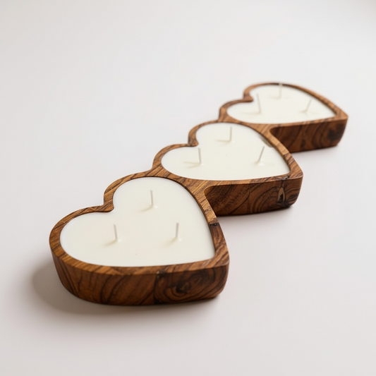 Limited Edition Heart Candle Tray | Coconut Soy Way | Luxury Hotel Fragrance